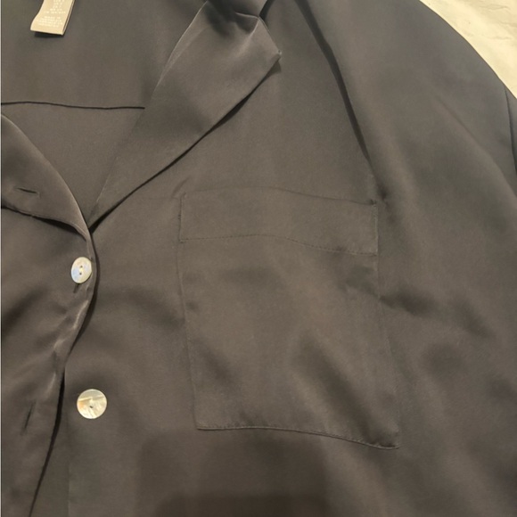 H&M Satin Navy Shirt - Picture 4 of 8